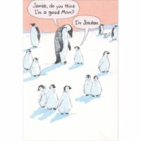 RPG Similar Penguins: Do You Think I'm a Good Mom Funny Mother's Day Card Perspective: Main