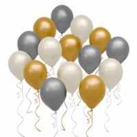 American Greetings Metallic White Gold Silver Balloons Perspective: Main