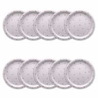 American Greetings Paper Plates Gold Stars on White Perspective: Main