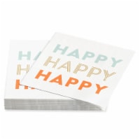 American Greetings Beverage Napkins Happy Happy Happy Perspective: Main