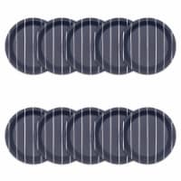 American Greetings Paper Plates - Navy with Stripes Perspective: Main