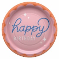 American Greetings Happy Birthday Paper Plates - Pink Perspective: Main