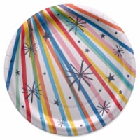 American Greetings Paper Plates 10 Count - Multi-Colored Lines Perspective: Main