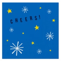 American Greetings 20-Count Birthday Beverage Napkins, Cheers on Blue Perspective: Main