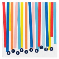 American Greetings 20-Count Birthday Lunch Napkins, Colorful Streamers Perspective: Main