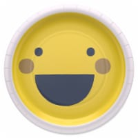 American Greetings 9 Inch Birthday Paper Plates - Smiley Faces Perspective: Main