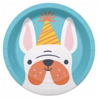 American Greetings 7 Inch Paper Plates - Dog With Birthday Hat Perspective: Main