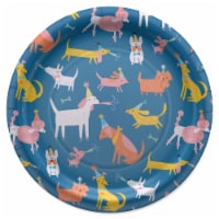 American Greetings 9 Inch Paper Plates - Colorful Dogs Perspective: Main