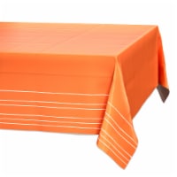 American Greetings Plastic Table Cover, Orange with White Striped Perspective: Main