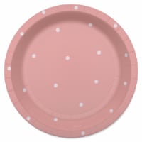 American Greetings Polka Dot Paper Plates - Pink Perspective: Main
