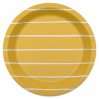 American Greetings Paper Plates 10 Count - Stripes on Yellow Perspective: Main