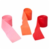 American Greetings Crepe Paper Streamers - Pink Orange and Red Perspective: Main