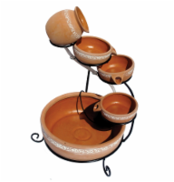 Koolscape 5-Tier Solar-Powered Cascading Fountain - Natural Terracotta