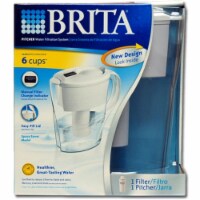 Brita® Space Saver Water Filtration Pitcher - White