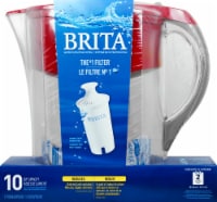 Brita Grand 10-Cup Water Filtration Pitcher - Red Perspective: Main