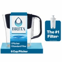 Brita Large Black Water Filter Pitcher with Standard Filter