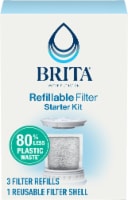 Brita Refillable Water Filtration Starter Kit with Reusable Filter Shell and 3 Filter Refills Perspective: Main