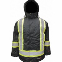 Viking Flame Resistant Rain Jacket,Black,XL  3957FRJ-XL