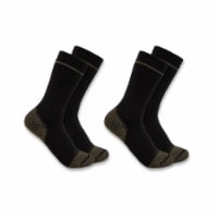 Carhartt® Size L Midweight Cotton Blend Steel Toe Book Sock Multipack - Black Perspective: Main