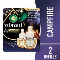 Air Wick Scented Oil Refill, Holiday Plug In, Fall Air Freshener, Glowing Campfire and Starlit Sky Perspective: Main