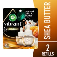 Air Wick Vibrant Scented Oil Refill, Plug In Air Freshener, Almond Milk and Honey, 2 refills Perspective: Main