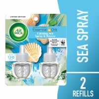 Air Wick Scented Oil Refill, Plug In Air Freshener, Calming Sea Spray and Breeze, 2 Refills Perspective: Main