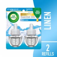 Air Wick Plug in Scented Oil Refill Fresh Linen Air Freshener Essential Oils