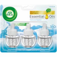 Air Wick Plug in Refill Fresh Linen Scented Oil Air Freshener Essential Oils Perspective: Main