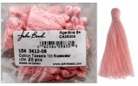 John Bead Tassel 1  Cotton 20pc Rosewater