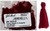 John Bead Tassel 1  Cotton 20pc Burgundy