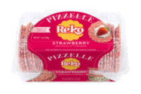 Strawberry Pizzelle Italian Style Waffle Cookie Perspective: Main