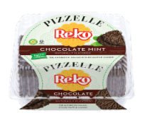 Reko® Chocolate Mint Pizzelle Cookie Perspective: Main