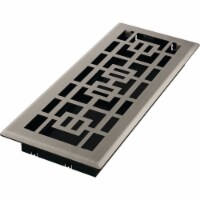 Imperial Tokyo 4 In. x 12 In. Brushed Nickel Steel Floor Register RG3295-A