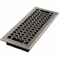 Imperial San Francisco 4 In. x 12 In. Brushed Nickel Steel Floor Register RG3411