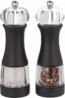 Trudeau Dalia Pepper and Salt Mill Set - 2 Piece - Chocolate/Clear Perspective: Main