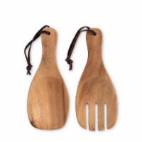 Abbott Collection AB-75-WOODWORK-14 7.5 in. Short Scoop Server with Strap, Brown