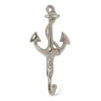 Abbott Collection AB-92-MARINE-223 8 in. Anchor Single Wall Hook, Nickel plated