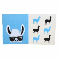 Swedish Dish Cloth Llama With Shades Dishcloths Eco-Friendly 84Asdab43