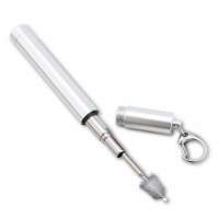 Abbott Collections AB-27-ECOSTRAW-07-SIL 4.5 in. Collapsible Straw & Brush in Tube, Stainless