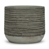 Abbott Collections AB-27-TERRAIN-727-LG 7 in. Spiral String Planter, Light Grey - Large