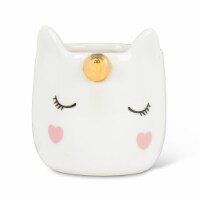 Abbott Collection AB-27-MINIKIN-428 3.5 in. Sleeping Unicorn Planter, White - Small