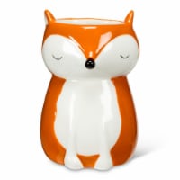 Abbott Collection AB-27-MINIKIN-472 4 in. Sitting Fox Planter & Vase, Orange