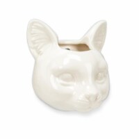 Abbott Collections AB-27-DOOLITTLE-894 5 in. Cat Head Wall Planter, White