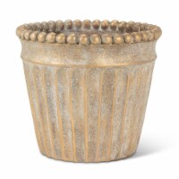 Abbott Collections AB-27-CATANIA-640-LG 7 in. Metallic Ball Taper Planter, Gold - Large