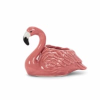 Abbott Collection AB-27-MINIKIN-310 3 in. Porcelain Flamingo Planter, Pink - Small