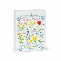 Abbott Collection AB-27-JUSTSAYIN-JM-05 6.5 x 8 in. Plant for Bees Block, Multi