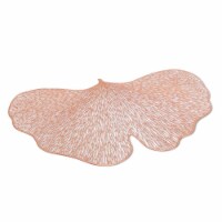 Abbott Collection AB-27-TOKYO-ROSE 12 x 17.5 in. Rose Gold Ginkgo Leaf Tablemat, Rose Gold