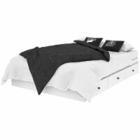 Bestar Mira Full Platform Storage Mates Bed in White