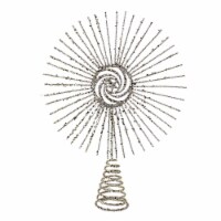 Tree Topper Finial Champagne Spike Tree Topper Metal Christmas Burst A30351
