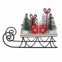 Christmas Holiday Wood Sleigh Wood Trees Gifts A35579